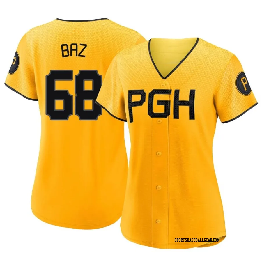 Shane Baz Women's Pittsburgh Pirates Gold Authentic 2023 City Connect Jersey