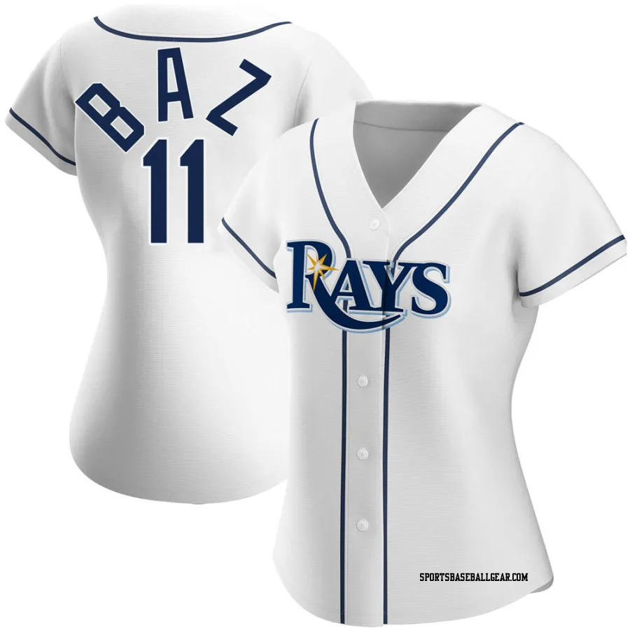 Shane Baz Women's Tampa Bay Rays White Authentic Home Jersey