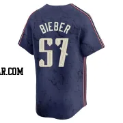 Shane Bieber Men's Cleveland Guardians Navy Limited 2024 City Connect Jersey