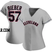 Shane Bieber Women's Cleveland Guardians Gray Authentic Road Jersey