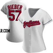 Shane Bieber Women's Cleveland Guardians White Authentic Home Jersey