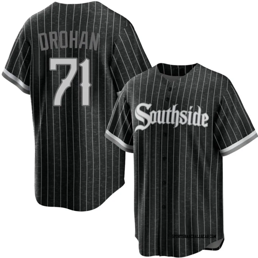 Shane Drohan Men's Chicago White Sox Black Replica 2021 City Connect Jersey