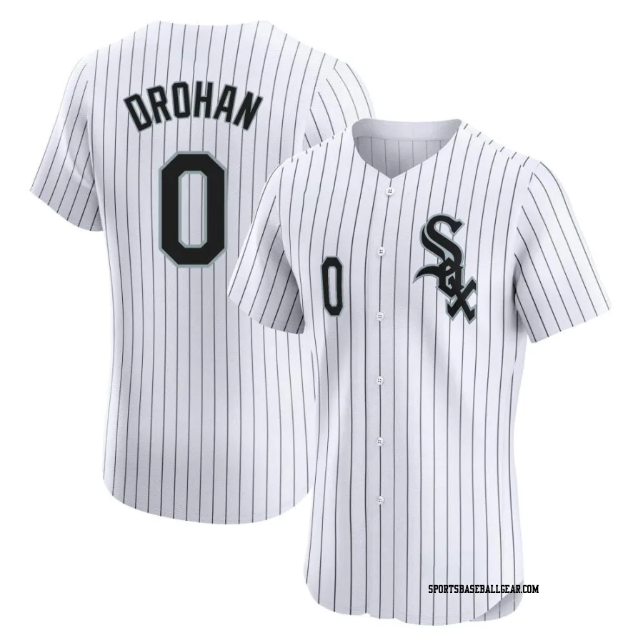 Shane Drohan Men's Chicago White Sox White Elite Home Jersey