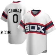 Shane Drohan Men's Chicago White Sox White Replica Cooperstown Collection Jersey