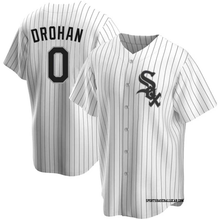 Shane Drohan Youth Chicago White Sox White Replica Home Jersey