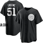 Shane Greene Men's Chicago Cubs Black/White Replica Jersey