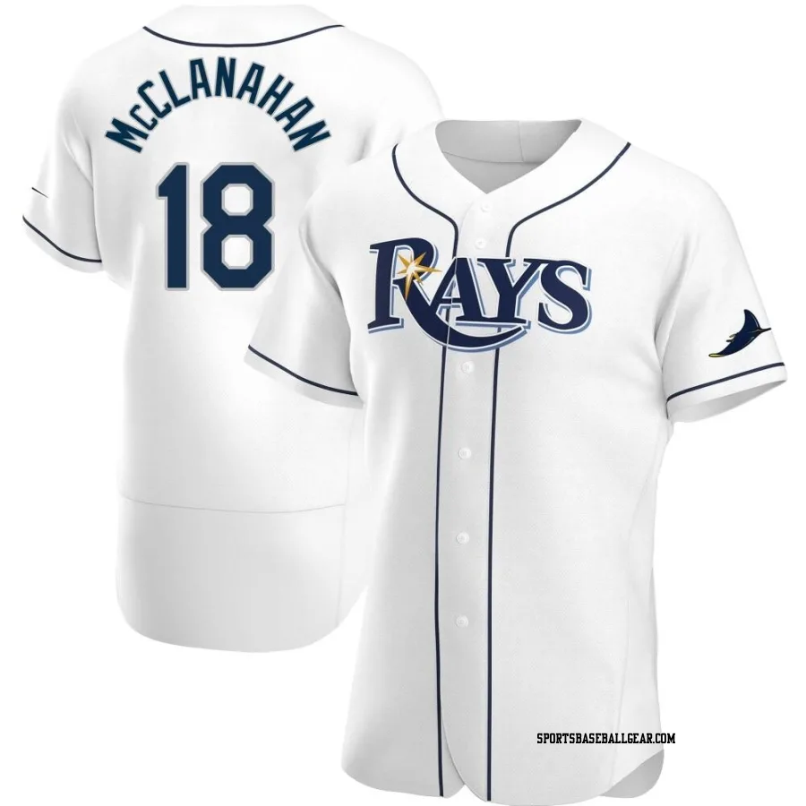 Shane McClanahan Men's Tampa Bay Rays White Authentic Home Jersey