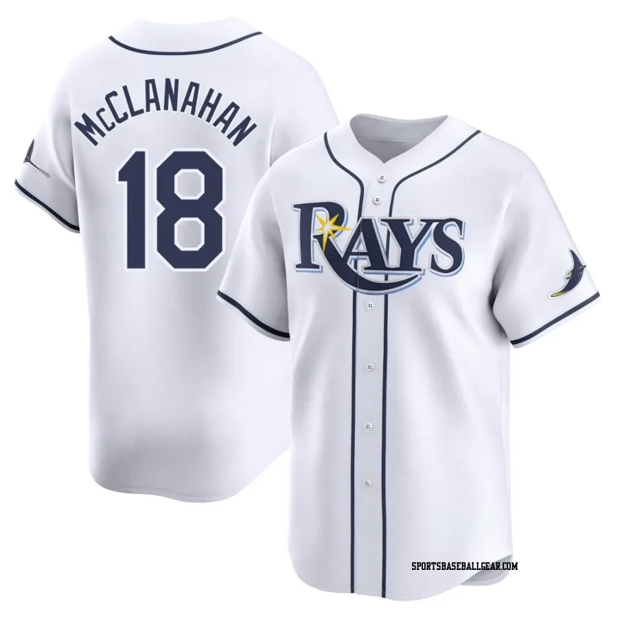 Shane McClanahan Youth Tampa Bay Rays White Limited Home Jersey