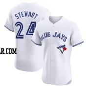 Shannon Stewart Men's Toronto Blue Jays White Elite Home Jersey