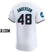 Shaun Anderson Men's Miami Marlins White Elite Home Patch Jersey