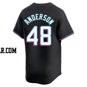 Shaun Anderson Youth Miami Marlins Black Limited Alternate Jersey