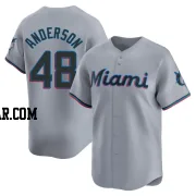 Shaun Anderson Youth Miami Marlins Gray Limited Road Jersey