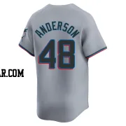 Shaun Anderson Youth Miami Marlins Gray Limited Road Jersey