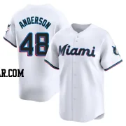 Shaun Anderson Youth Miami Marlins White Limited Home Jersey