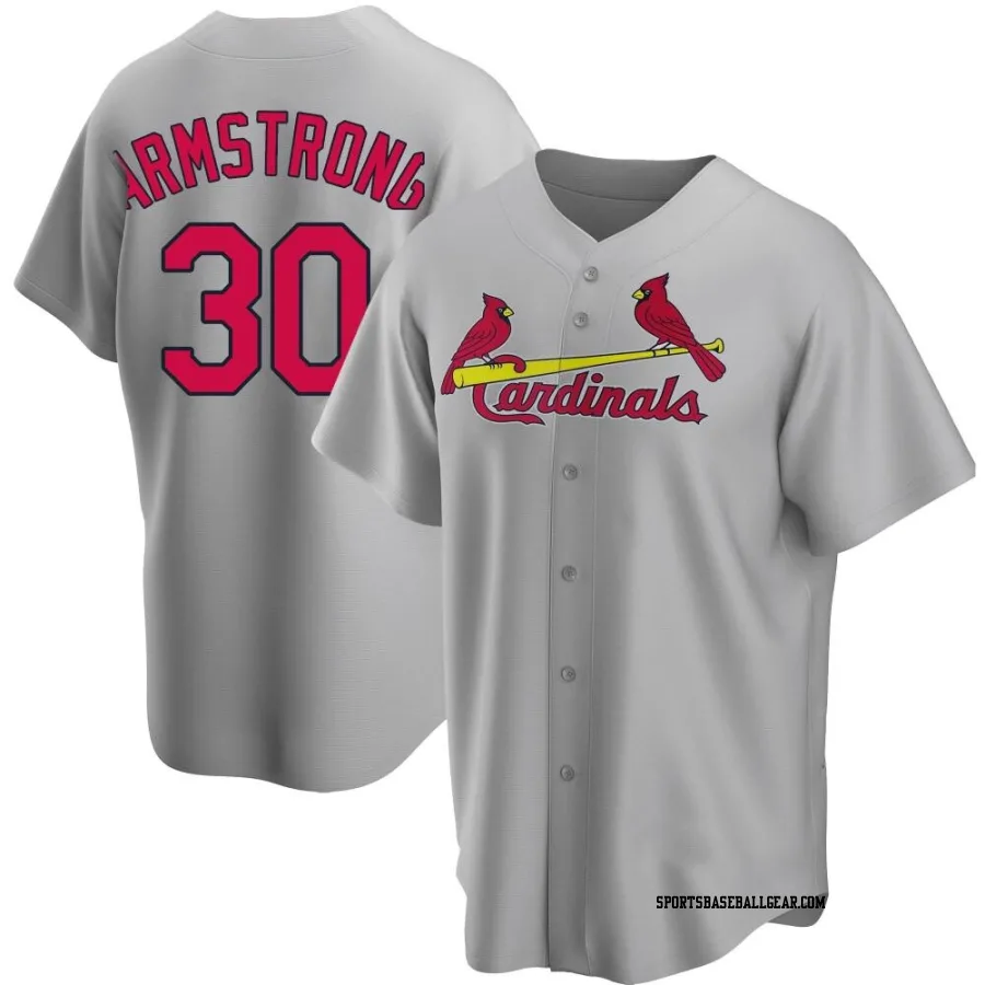 Shawn Armstrong Men's St. Louis Cardinals Gray Replica Road Jersey