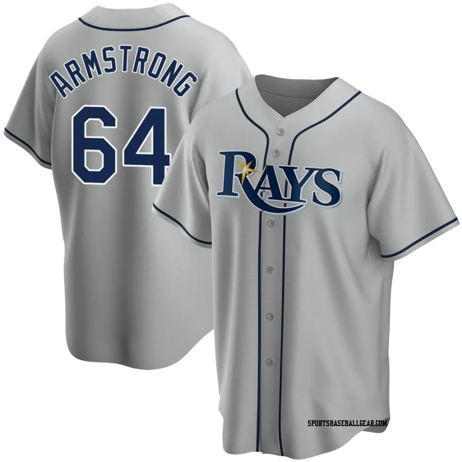 Shawn Armstrong Men's Tampa Bay Rays Gray Replica Road Jersey