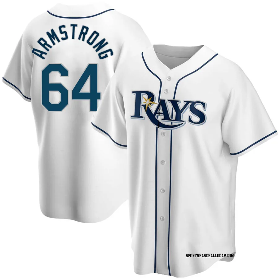 Shawn Armstrong Men's Tampa Bay Rays White Replica Home Jersey