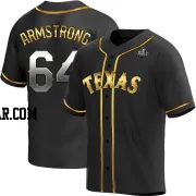 Shawn Armstrong Men's Texas Rangers Black Golden Replica Alternate 2023 World Series Jersey