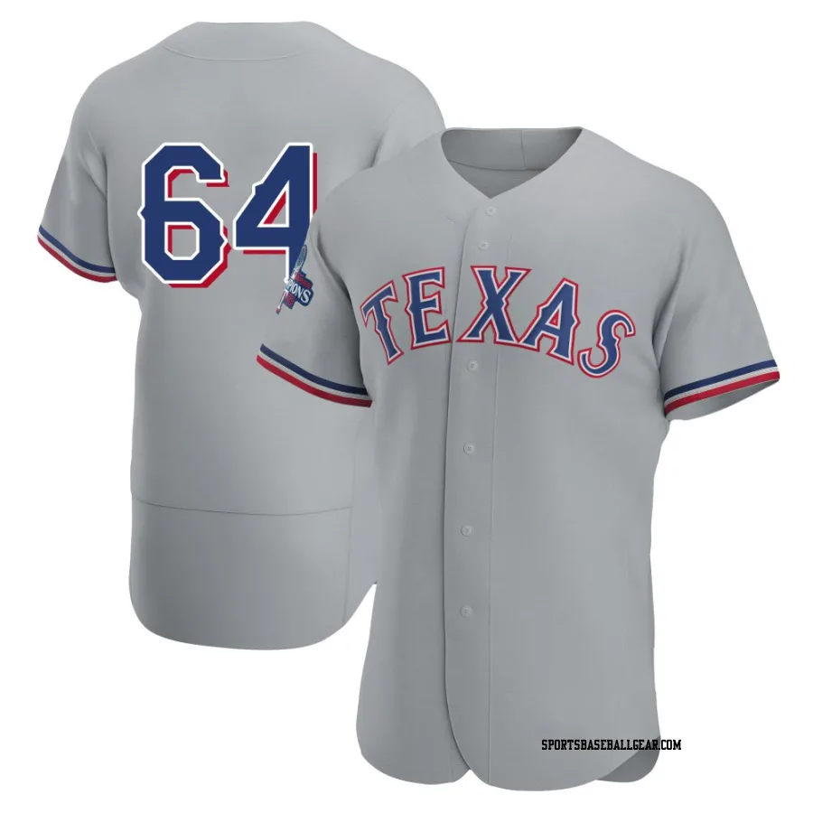 Shawn Armstrong Men's Texas Rangers Gray Authentic Road 2023 World Series Champions Jersey