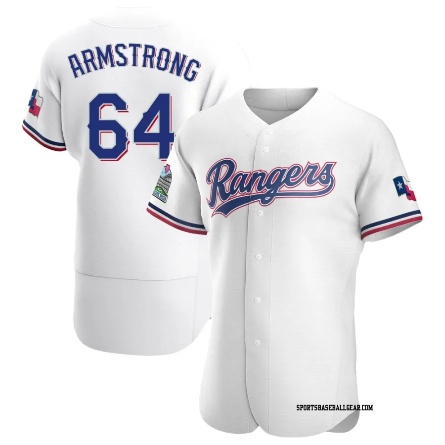 Shawn Armstrong Men's Texas Rangers White Authentic Home Jersey