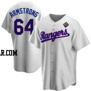 Shawn Armstrong Men's Texas Rangers White Replica Home Cooperstown Collection 2023 World Series Jersey