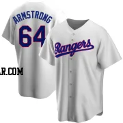 Shawn Armstrong Men's Texas Rangers White Replica Home Cooperstown Collection Jersey