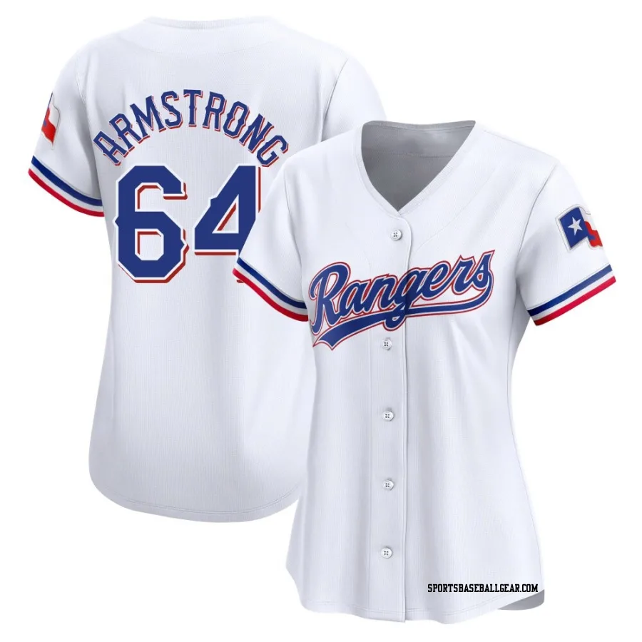 Shawn Armstrong Women's Texas Rangers White Limited Home Jersey