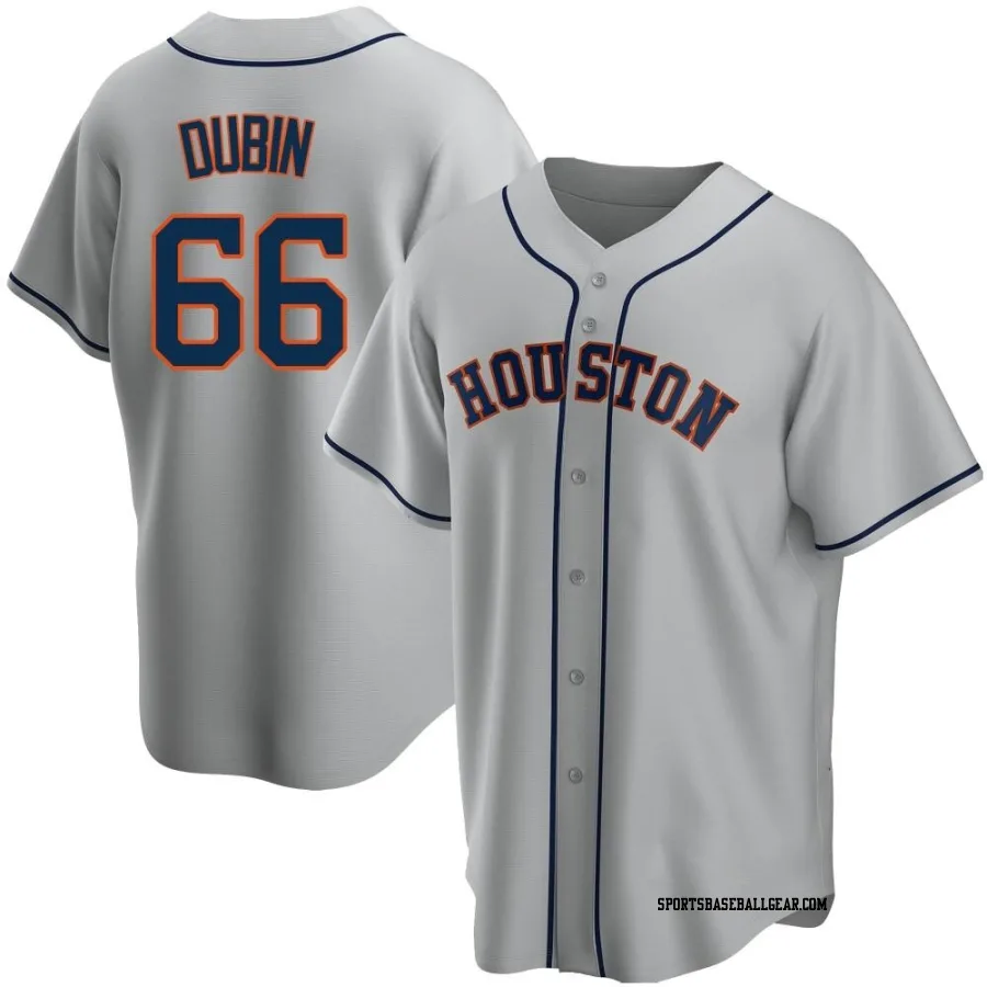 Shawn Dubin Men's Houston Astros Gray Replica Road Jersey