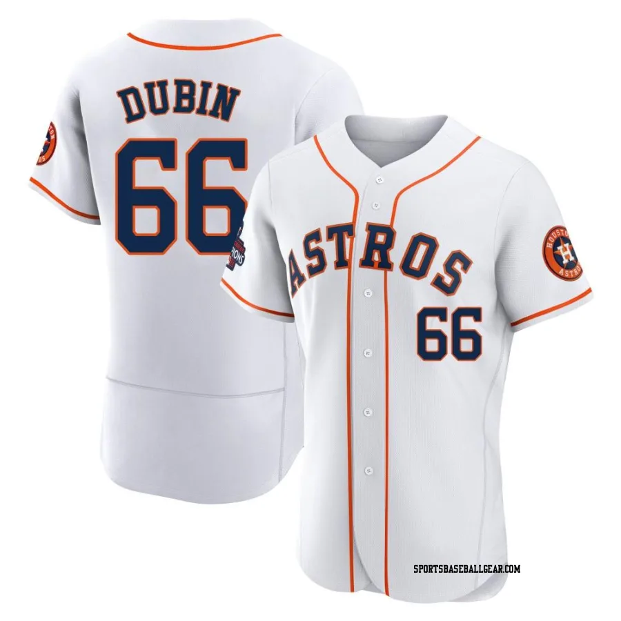 Shawn Dubin Men's Houston Astros White Authentic 2022 World Series Champions Home Jersey