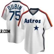 Shawn Dubin Men's Houston Astros White Replica Home Cooperstown Collection Team Jersey