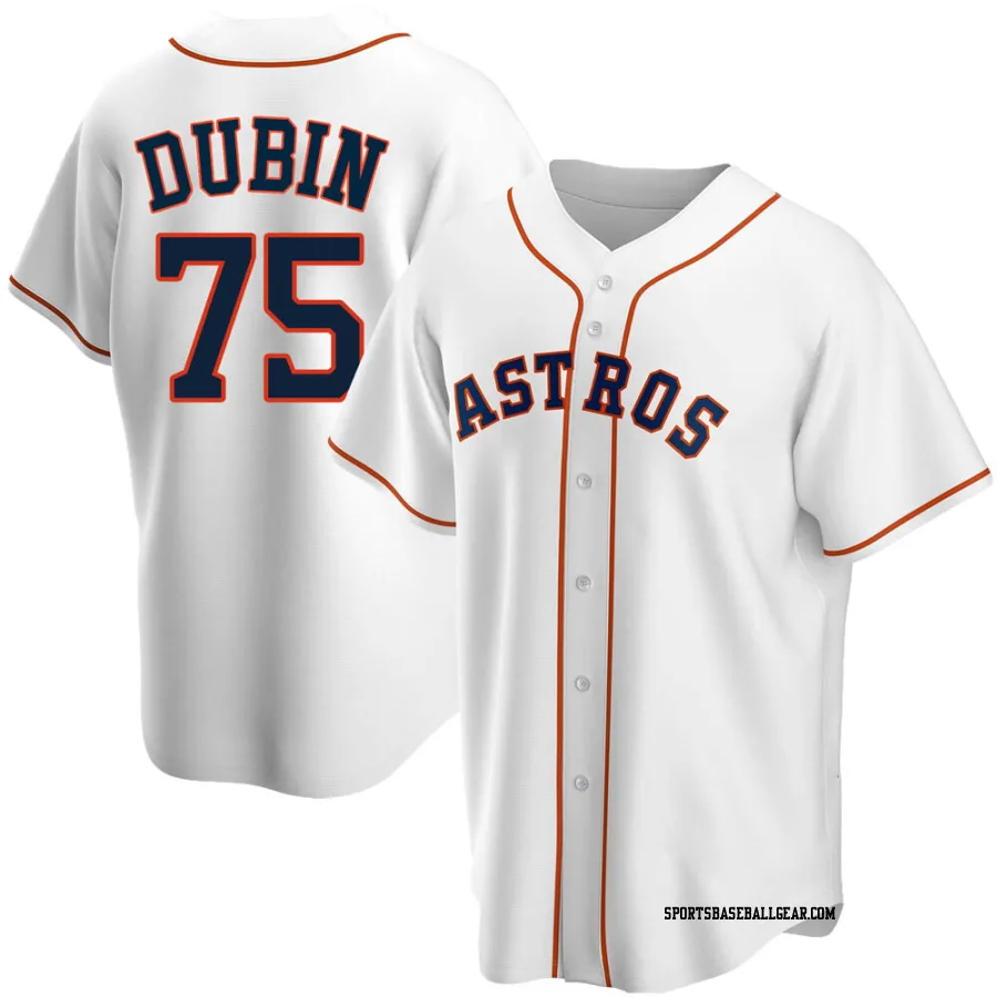 Shawn Dubin Men's Houston Astros White Replica Home Jersey