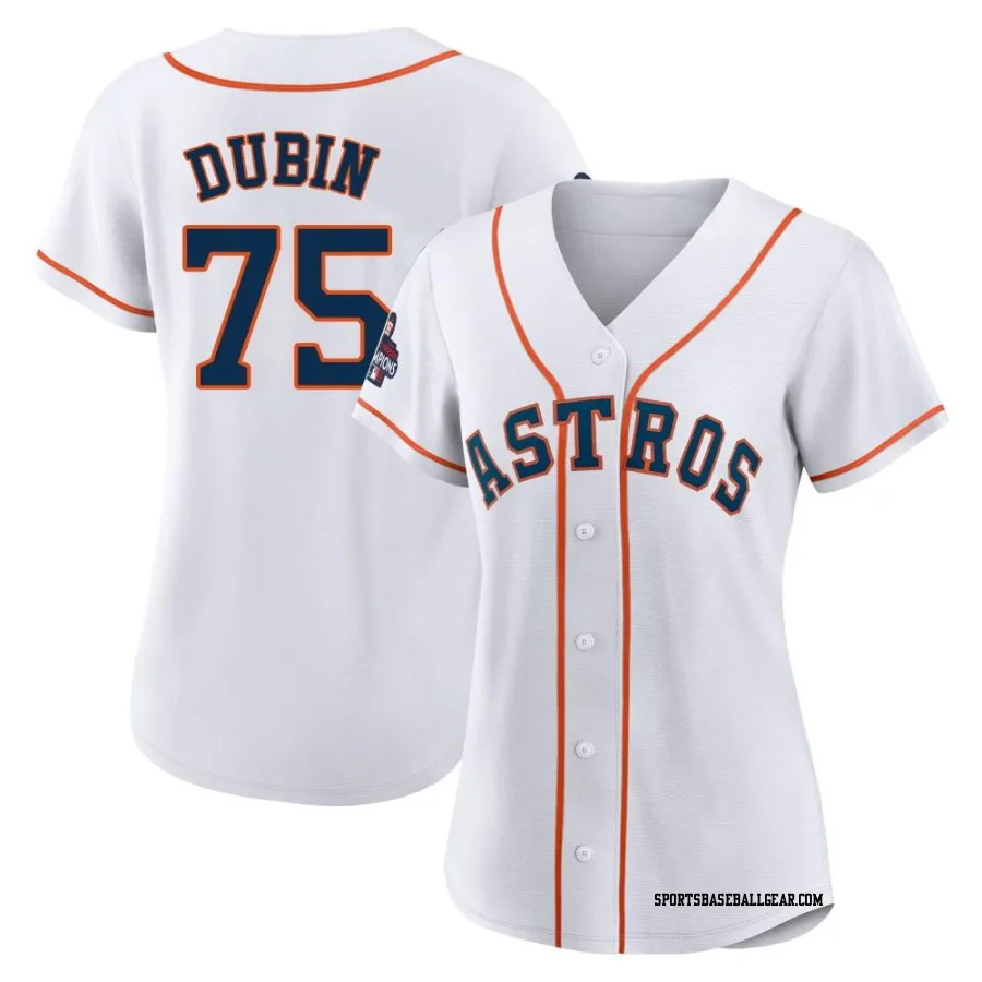 Shawn Dubin Women's Houston Astros White Authentic 2022 World Series Champions Home Jersey