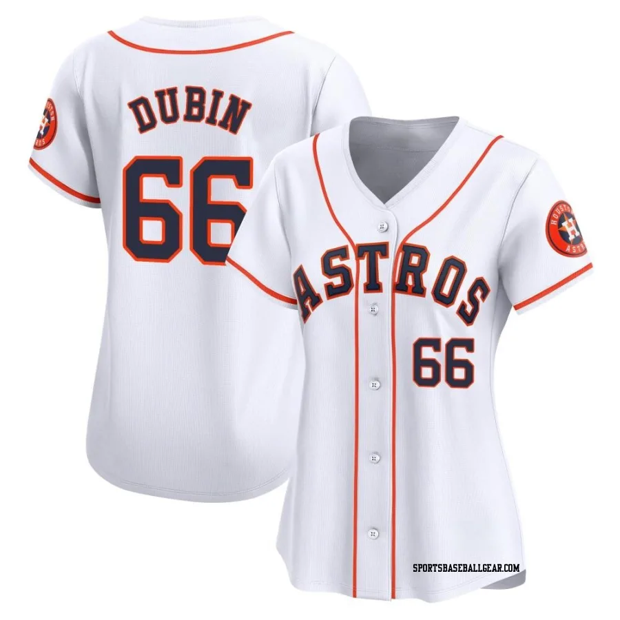 Shawn Dubin Women's Houston Astros White Limited Home Jersey