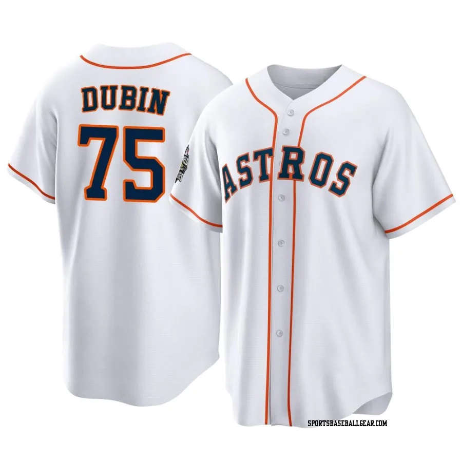 Shawn Dubin Youth Houston Astros White Replica 2022 World Series Home Jersey