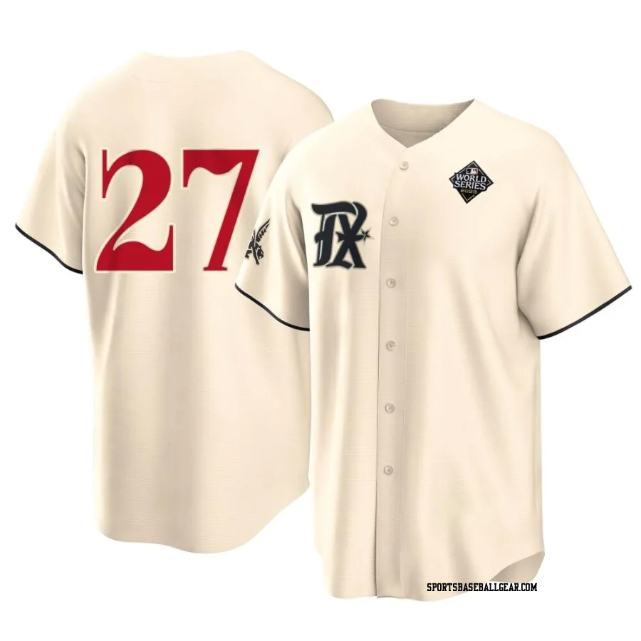 Shawn Kelley Men's Texas Rangers Cream Replica 2023 City Connect 2023 World Series Jersey