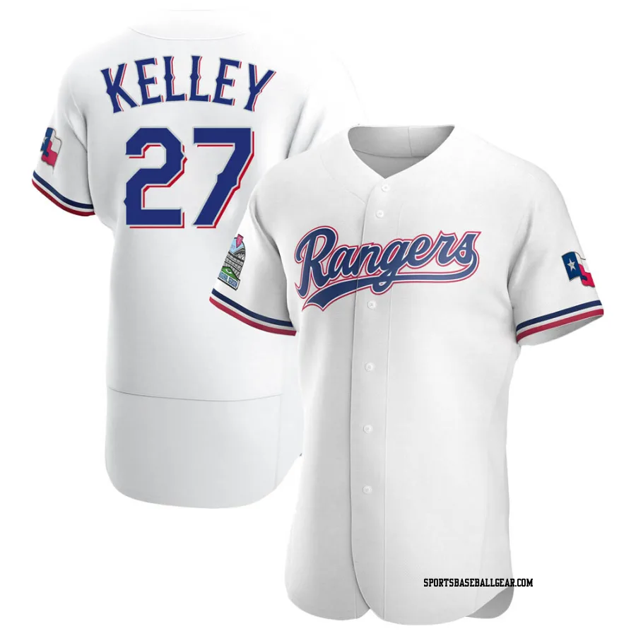 Shawn Kelley Men's Texas Rangers White Authentic Home Jersey