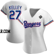 Shawn Kelley Women's Texas Rangers White Authentic Home 2023 World Series Jersey