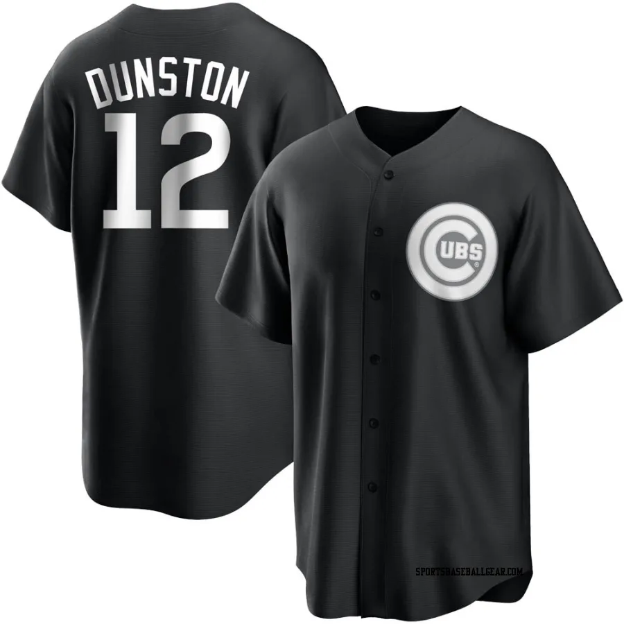 Shawon Dunston Youth Chicago Cubs Black/White Replica Jersey