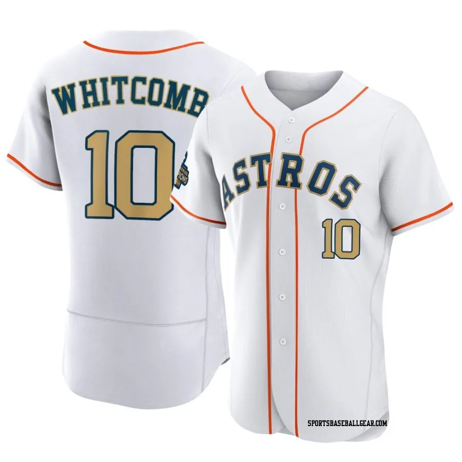 Shay Whitcomb Men's Houston Astros Gold Authentic White 2023 Collection Jersey