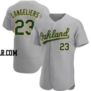 Shea Langeliers Men's Oakland Athletics Gray Authentic Road Jersey