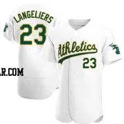 Shea Langeliers Men's Oakland Athletics White Authentic Home Jersey