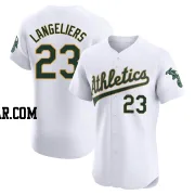 Shea Langeliers Men's Oakland Athletics White Elite Home Jersey