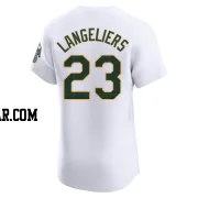 Shea Langeliers Men's Oakland Athletics White Elite Home Jersey