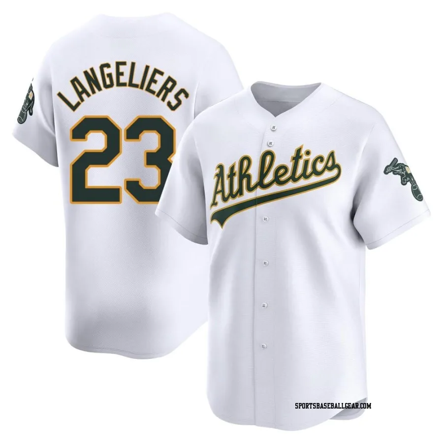 Shea Langeliers Youth Oakland Athletics White Limited Home Jersey