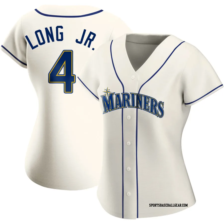 Shed Long Jr. Women's Seattle Mariners Cream Replica Alternate Jersey