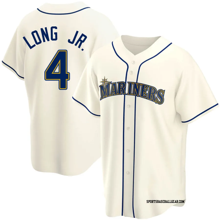 Shed Long Jr. Youth Seattle Mariners Cream Replica Alternate Jersey