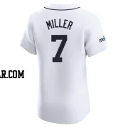 Shelby Miller Men's Detroit Tigers White Elite Home Patch Jersey