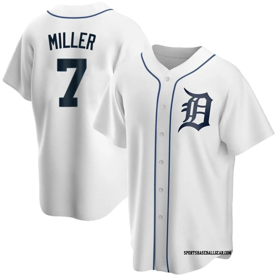 Shelby Miller Men's Detroit Tigers White Replica Home Jersey