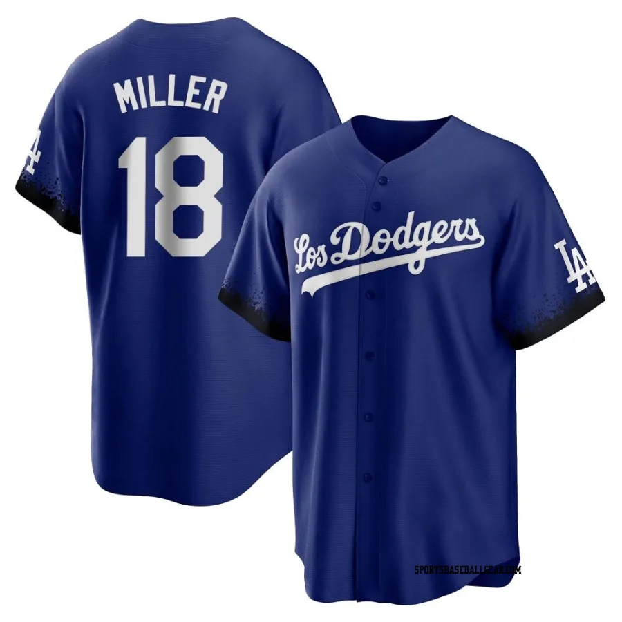 Shelby Miller Men's Los Angeles Dodgers Royal Replica 2021 City Connect Jersey