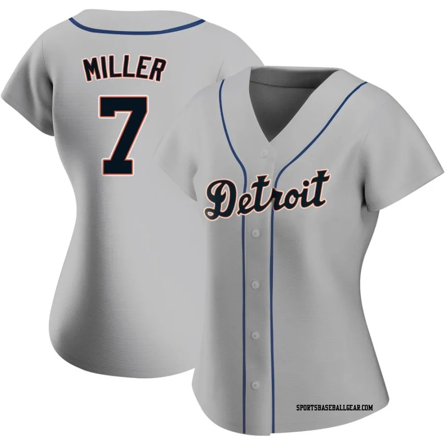 Shelby Miller Women's Detroit Tigers Gray Authentic Road Jersey